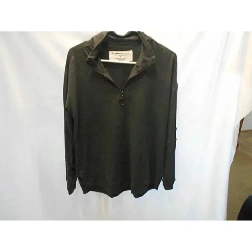 NWT The Sweatshirt Project Size Small 1/4 zip Pullover Laces Detail on Sleeves